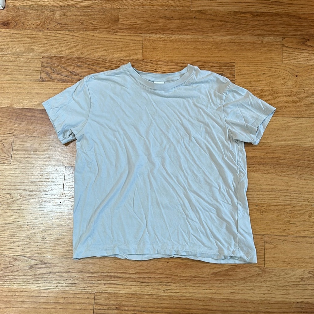 women’s light blue basic tee